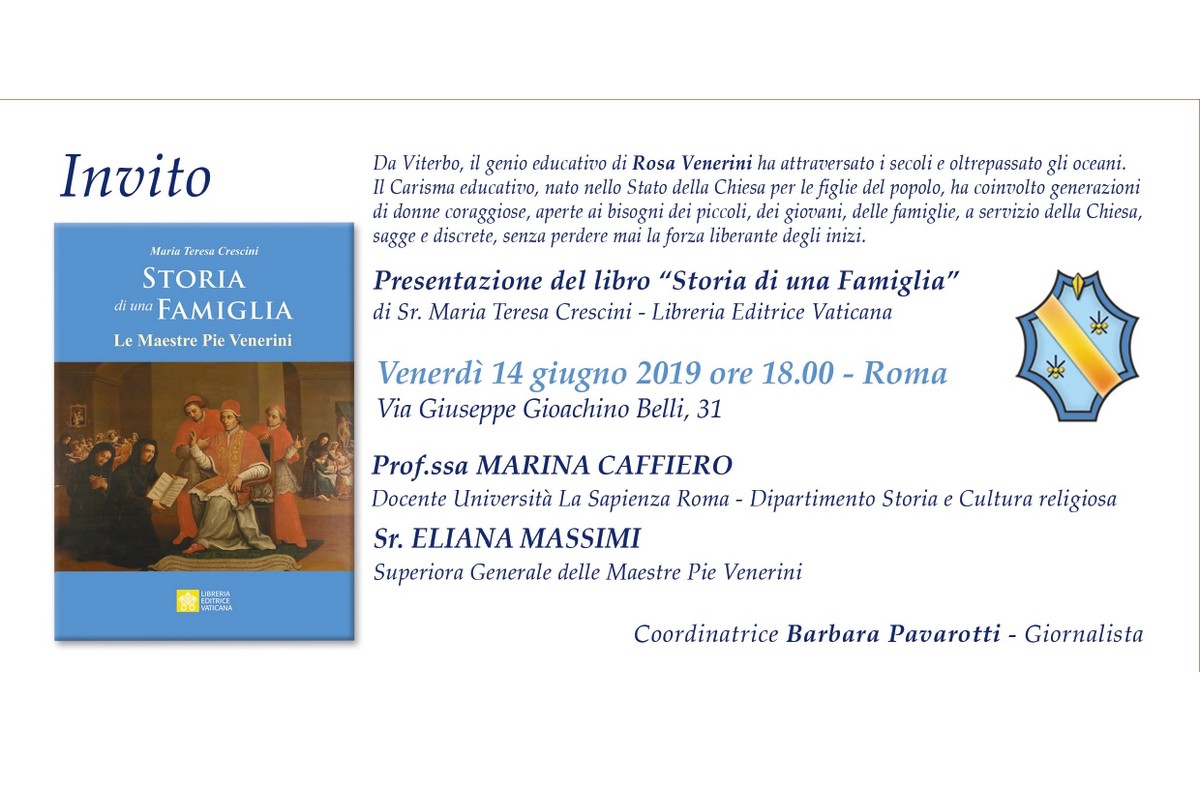 Invito presentazione volume Sr. Maria Teresa Crescini: "Storia di una famiglia"